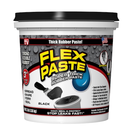 Flex Paste Rubber Paste Black 3Lb PFSBLKR32